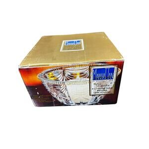 Vintage Manhattan Candle Lights by Crystal Clear “Drape” Crystal Votive Holder